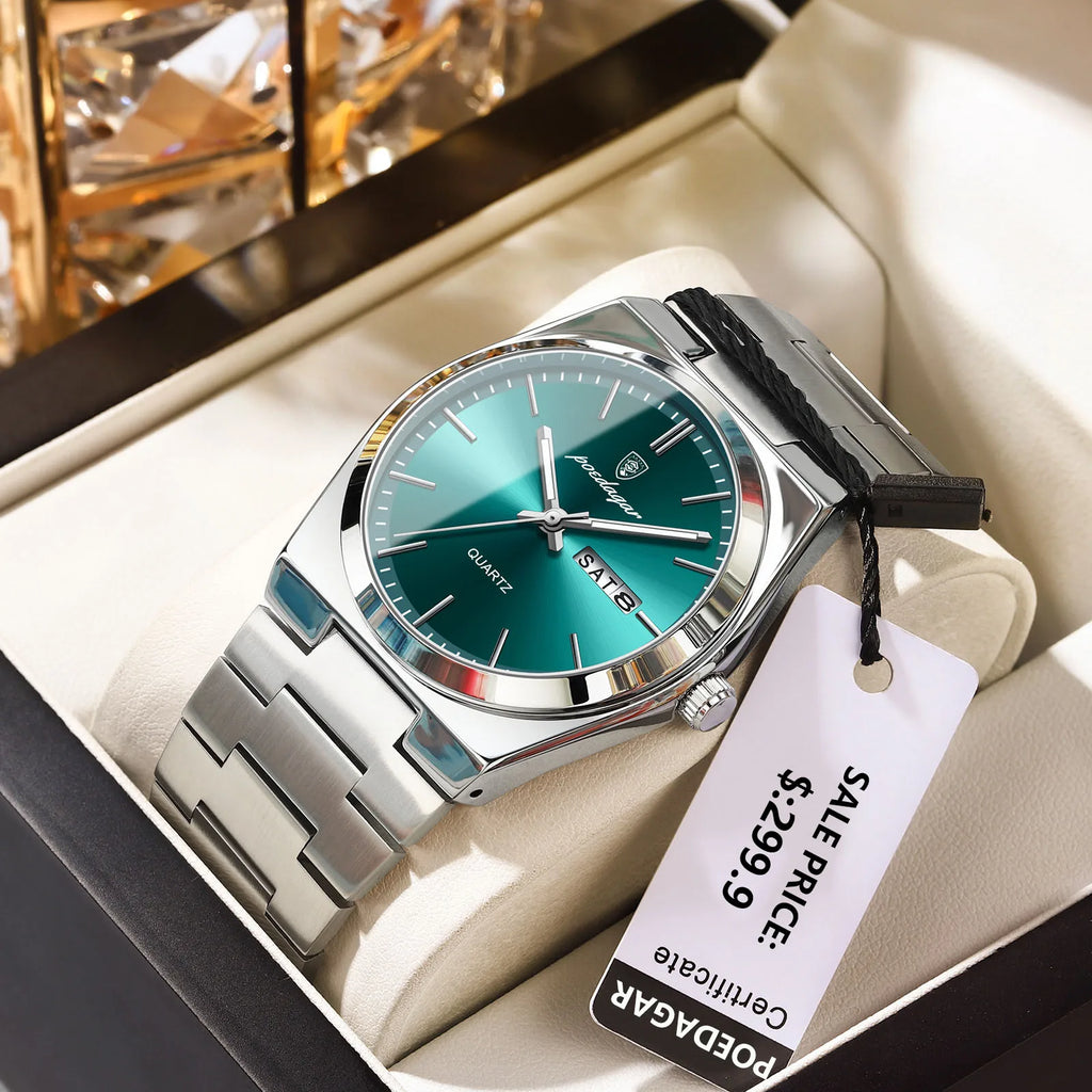 POEDAGAR Luxury Sport Quartz Man Wristwatch Waterproof Luminous Date