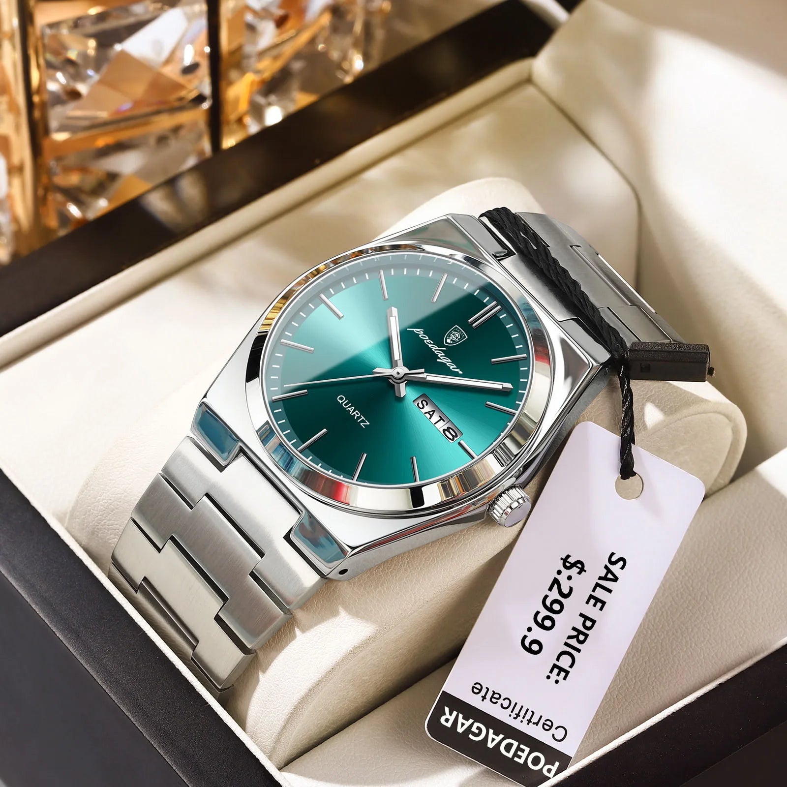 POEDAGAR Luxury Sport Quartz Man Wristwatch Waterproof Luminous Date