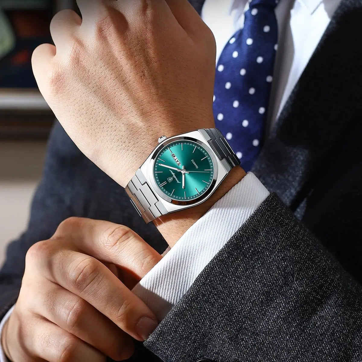 POEDAGAR Luxury Sport Quartz Man Wristwatch Waterproof Luminous Date