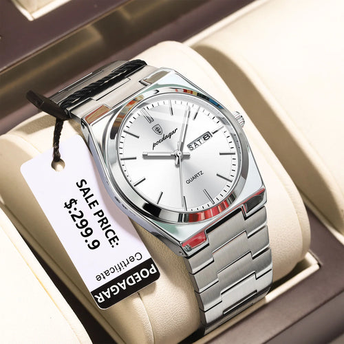 POEDAGAR Luxury Sport Quartz Man Wristwatch Waterproof Luminous Date