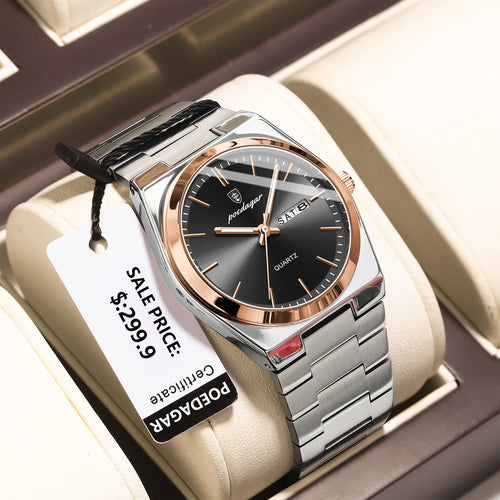 POEDAGAR Luxury Sport Quartz Man Wristwatch Waterproof Luminous Date