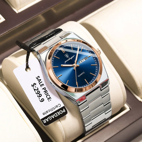 POEDAGAR Luxury Sport Quartz Man Wristwatch Waterproof Luminous Date