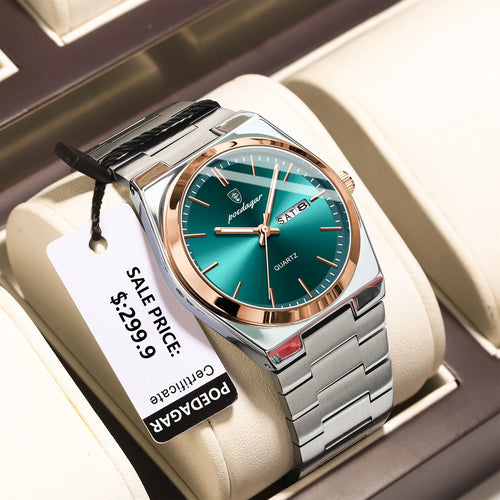 POEDAGAR Luxury Sport Quartz Man Wristwatch Waterproof Luminous Date