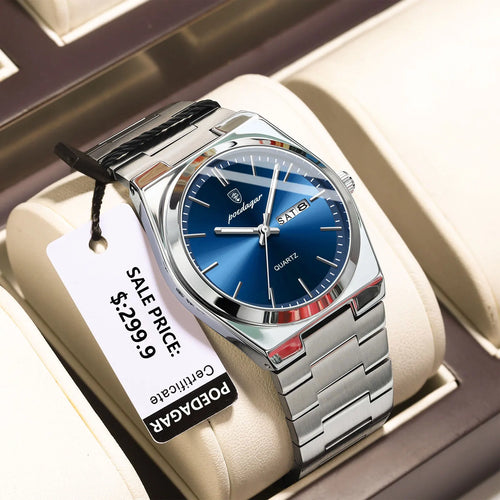 POEDAGAR Luxury Sport Quartz Man Wristwatch Waterproof Luminous Date