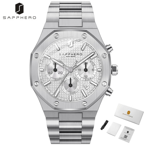SAPPHERO Men's Watch Waterproof watch Chronograph function Date